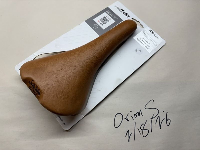 Selle Italia Flite Racer - titanium rails, light brown leather